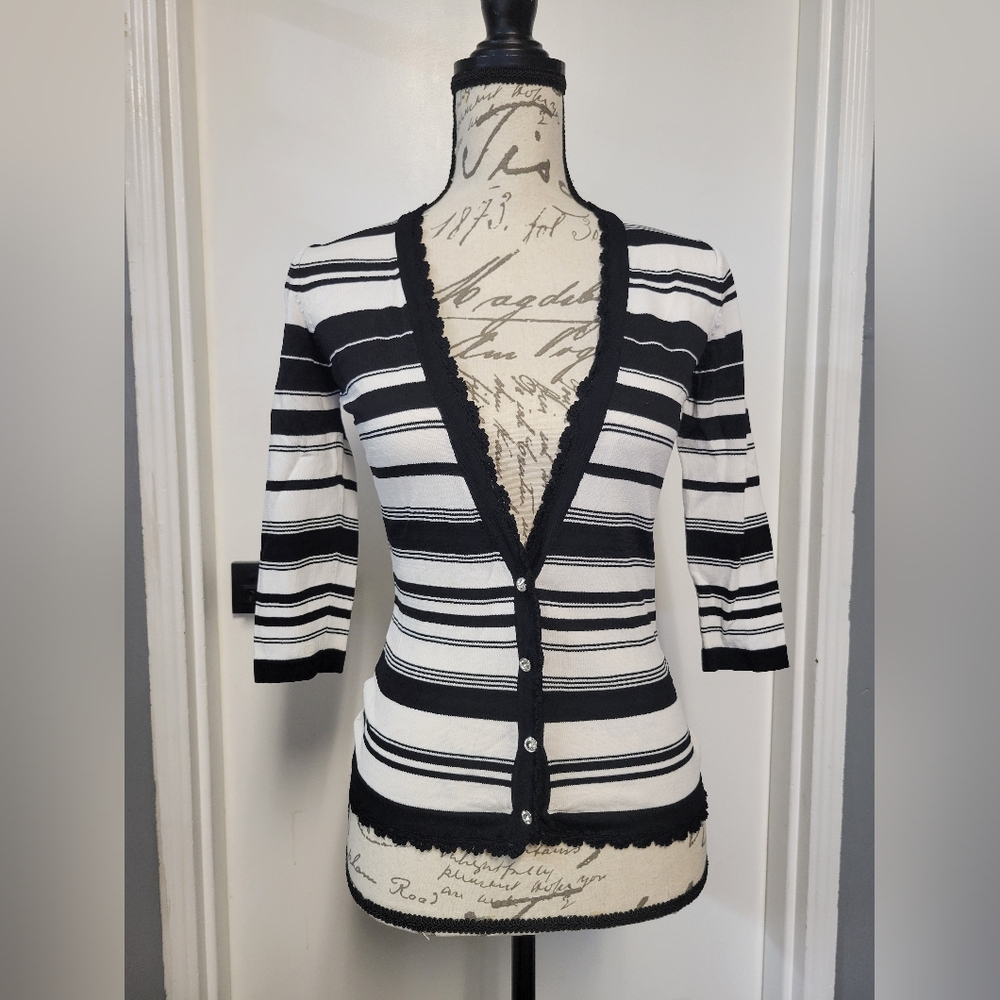 Vintage 90s Cecil McBee Dark Coquette Lolita Mori Hime Japan Cute Cardigan Top M